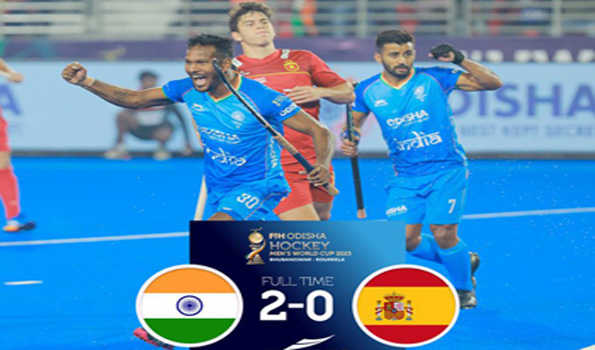 भारत ने स्पेन को हराकर शुरू किया विश्व कप अभियान