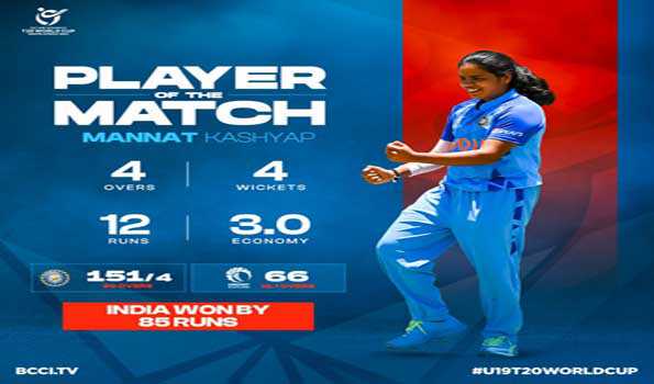 अंडर-19 विश्वकप में भारतीय लड़कियों ने किया स्काटलैंड का शिकार