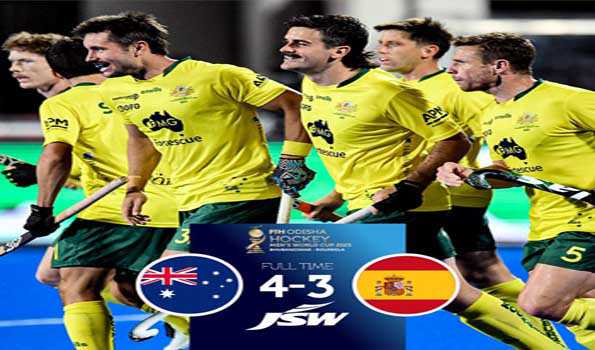 ऑस्ट्रेलिया ने स्पेन पर रोमांचक जीत दर्ज करके सेमीफाइनल में कदम रखा
