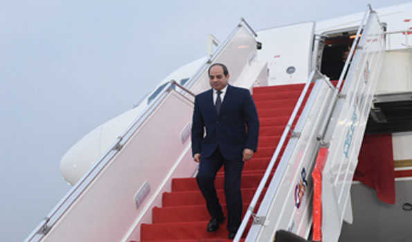 मिस्र के राष्ट्रपति भारत की यात्रा पर दिल्ली पहुंचे