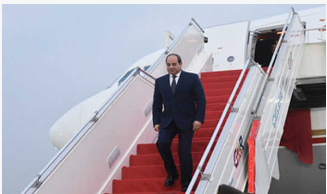 مصری صدر ہندوستان کے دورے پر دہلی پہنچ گئے