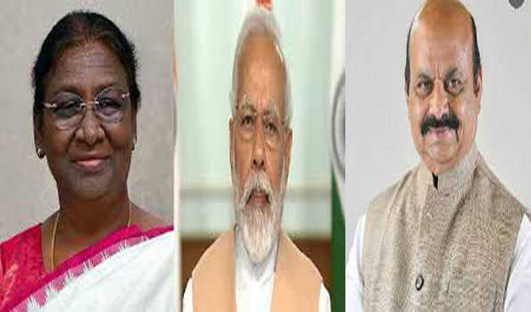 मुर्मू,मोदी समेत कई राजनेताओं ने बोम्मई को दी जन्मदिन की बधाई