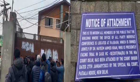 APHC Office at Rajbagh seized by NIA on Delhi court orders