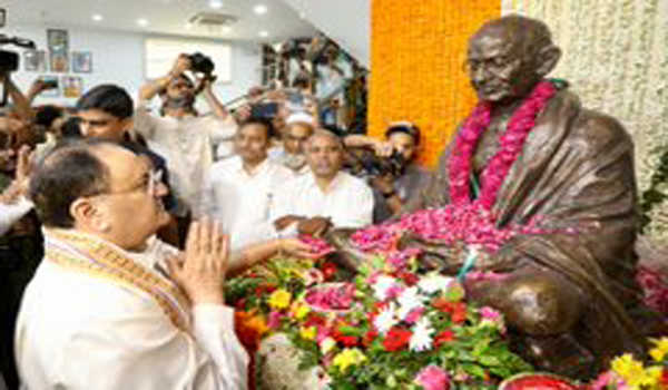 भाजपा अध्यक्ष ने की खादी की खरीदारी