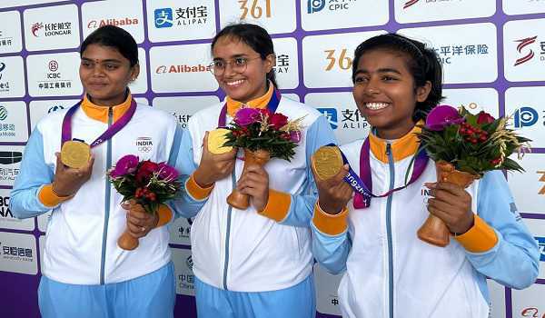 तीरंदाजी महिला कंपाउंड टीम ने जीता स्वर्ण पदक