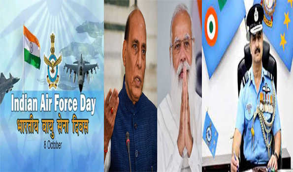 मोदी, राजनाथ और प्रमुख रक्षा अध्यक्ष ने वायु सेना दिवस की शुभकामनाएं दी
