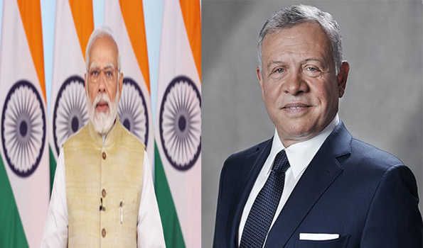 मोदी ने जॉर्डन के बादशाह अब्दुल्ला-द्वितीय से पश्चिम एशिया की स्थिति पर बातचीत की