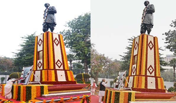 राष्ट्रपति और उप राष्ट्रपति ने सरदार पटेल को श्रद्धांजलि दी