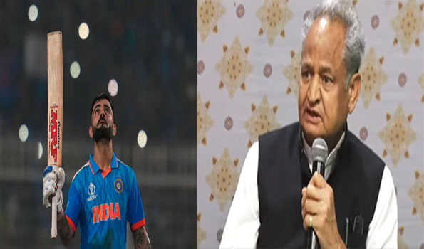 गहलोत ने विराट कोहली को जन्म दिन पर 49वां शतक लगाने पर दी शुभकामनाएं