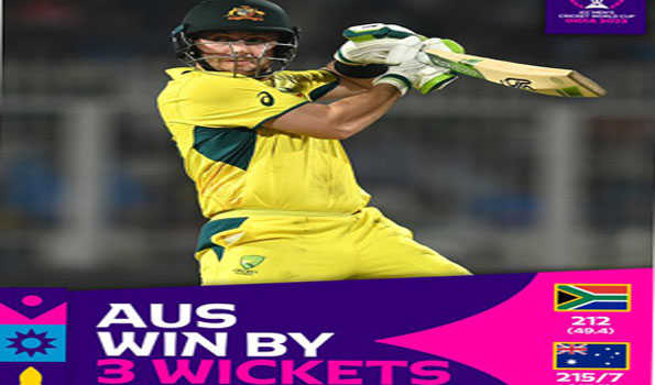 ऑस्ट्रेलिया ने दक्षिण अफ्रीका को तीन विकेट से हराकर फाइनल में किया प्रवेश