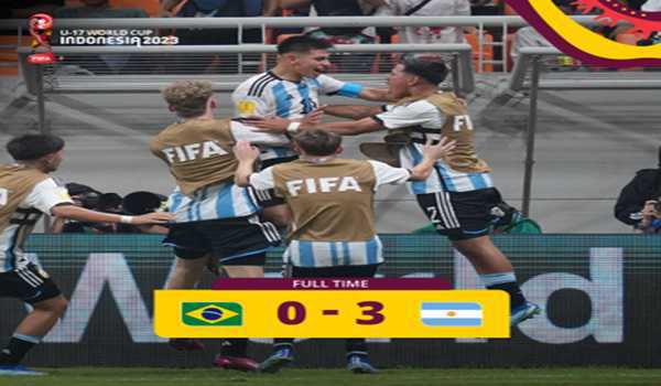 अंडर- 17 फीफा विश्व कप क्वार्टर फाइनल में अर्जेंटीना ने ब्राजील को हराया