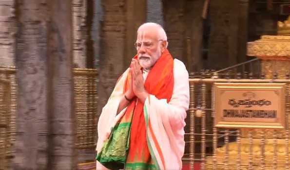 मोदी ने तिरुमला में भगवान वेंकटेश्वर की पूजा-अर्चना की