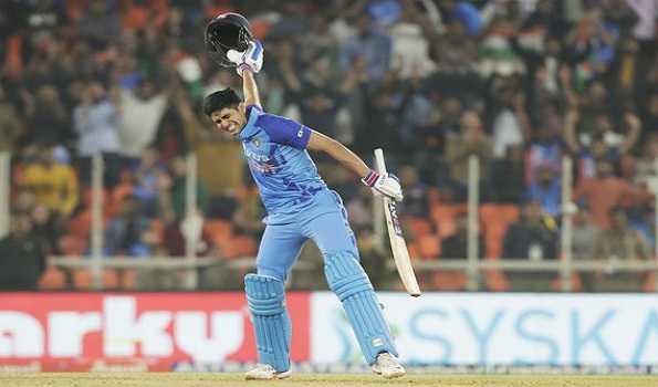 Gill's record-breaking T20I ton helps India post 234/4 in series decider