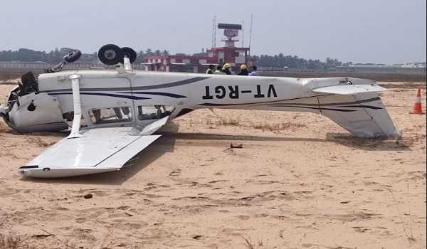 Cesna flight veered off runway, pilot rescued