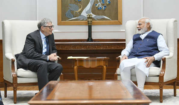मोदी से मिले बिल गेट्स, कहा भारत की प्रगति से उत्साह बढ़ा है