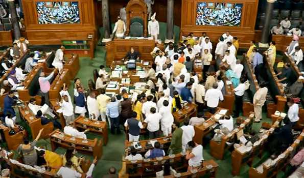 LS adjourned till 2 pm amid Opposition ruckus