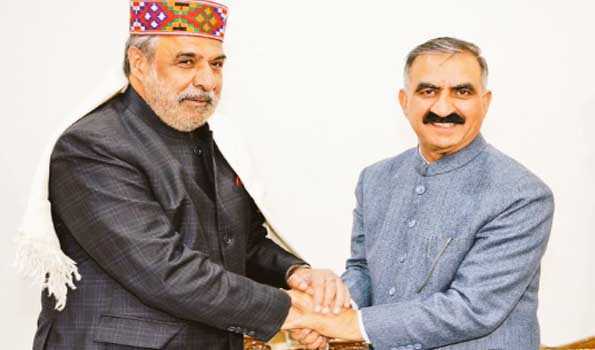 Cong's Anand Sharma meets CM Sukhvinder Singh Sukhu