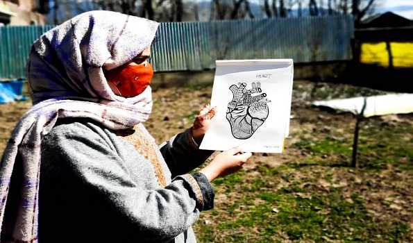 Mahira Shah of Kashmir gets into Indian Book of Records for her Mandala art work