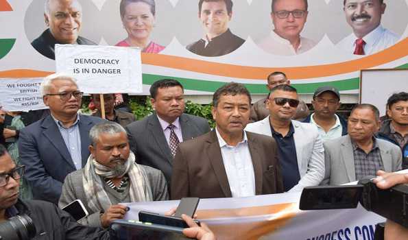 Congress stages protest in Meghalaya