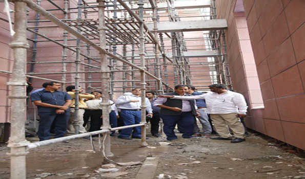 मुख्यमंत्री ने नई दिल्ली में झारखण्ड भवन के निर्माण कार्य का निरीक्षण किया