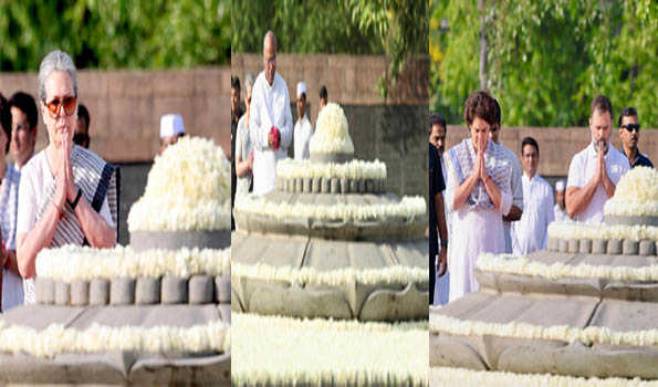 सोनिया, राहुल, प्रियंका, खड़गे ने राजीव गांधी को दी पुण्यतिथि पर श्रद्धांजलि