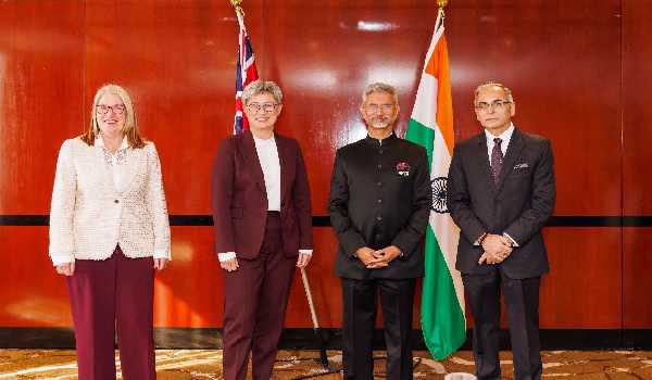 EAM speaks with Australian counterpart Penny Wong in Sydney