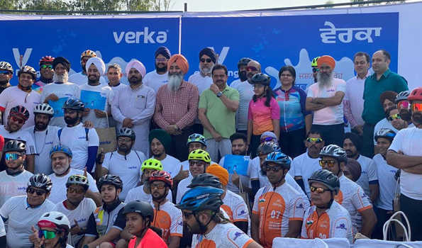 वेरका ब्रांड ने  साइकिलथॉन आयोजित कर मनाया  दूध दिवस