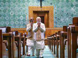 मोदी-मोदी के नारों से गूंजी संसद