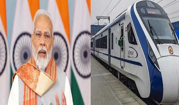 PM flags off Vande Bharat Express virtually between Guwahati-NJP