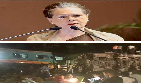 Sonia Gandhi expresses grief over loss of lives in train mishap in Odisha