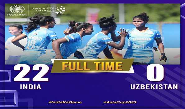 India Junior Women's Hockey Team decimate Uzbekistan 22-0 in Women's Junior Asia Cup
