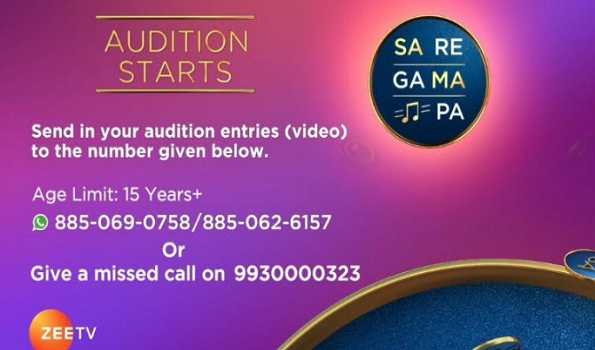 Zee TV invites singing talent to participate in ‘Sa Re Ga Ma Pa’