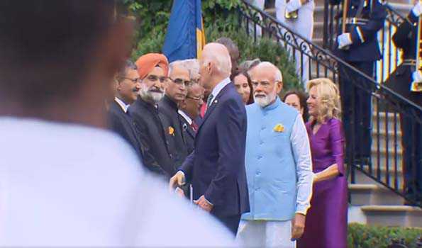 मोदी का व्हाइट हाउस में राजकीय सम्मान के साथ भव्य स्वागत