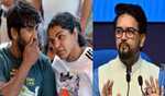 Bajrang & Sakshi meet sports minister Anurag Thakur
