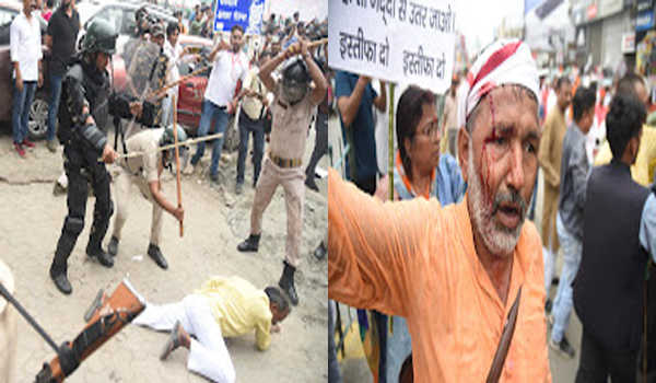 विधानसभा मार्च कर रहे भाजपा कार्यकर्ताओं और नेताओं पर लाठीचार्ज में एक की मौत, कई घायल