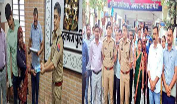 महराजगंज पुलिस ने बरामद किये छह लाख के फोन सौंपे मूल स्वामियों को