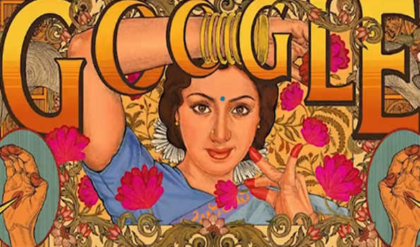 गूगल श्रीदेवी की 60वीं बर्थ एनिवर्सरी बनाया खूबसूरत डूडल