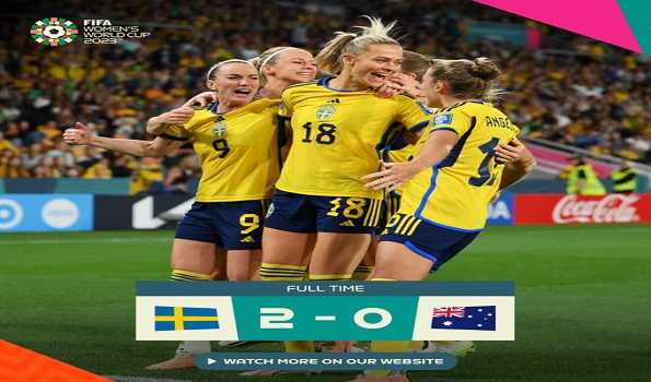 Sweden beats Australia 2-0 to win another bronze medal at the