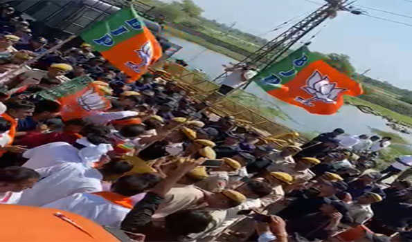 भाजपा की परिवर्तन संकल्प यात्रा को गंगापुर सिटी जिले में रोका