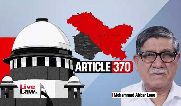 अनुच्छेद 370 : मुख्य याचिकाकर्ता सांसद लोन का सुप्रीम कोर्ट में हलफनामा