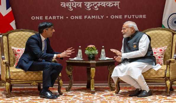 सुनक, मोदी ने मुक्त व्यापार समझौते पर की चर्चा