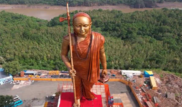 शिवराज ने किया आदि शंकराचार्य की प्रतिमा का अनावरण