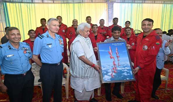 IAF is a glowing symbol of strength, bravery & dedication: LG Sinha
