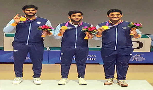 भारतीय निशानेबाजी टीम ने जीता पहला स्वर्ण पदक