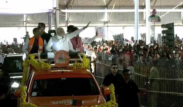 PM Modi arrives in MP capital