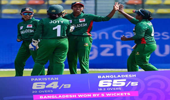 बंगलादेश ने पाकिस्तान को पांच विकेट हराकर कांस्य पदक जीता