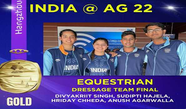 India win 4th gold in Equestrian Team Dressage after 1982 Asiad
