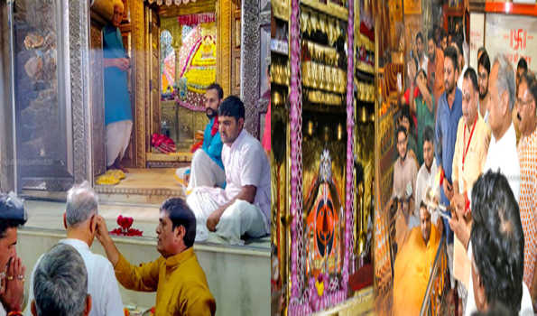 गहलोत ने खाटूश्याम और सालासर मंदिर में पूजा अर्चना की