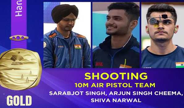 Asiad: India's 10m air pistol team wins gold medal