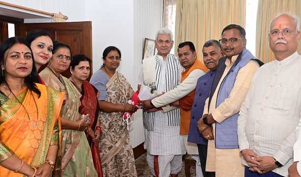 JK : Delegation of Women and Child Development UP calls on Lt Governor Sinha